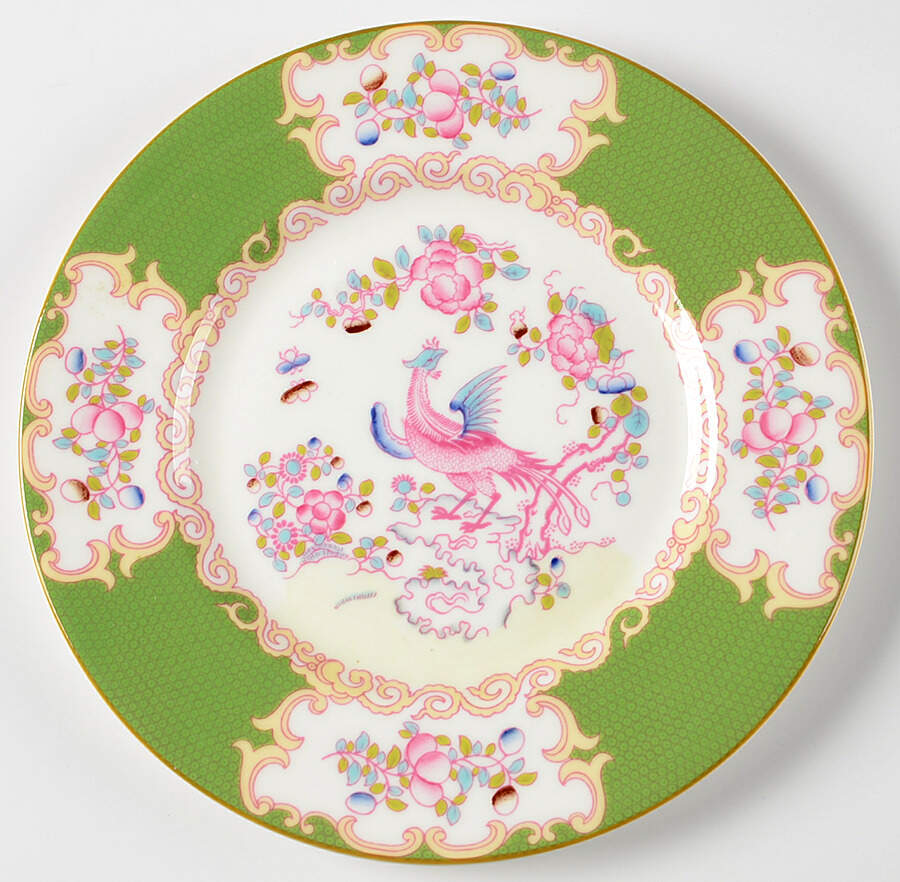 Cockatrice Green (Smooth, Wreath Backstamp) Salad Plate by Minton-1