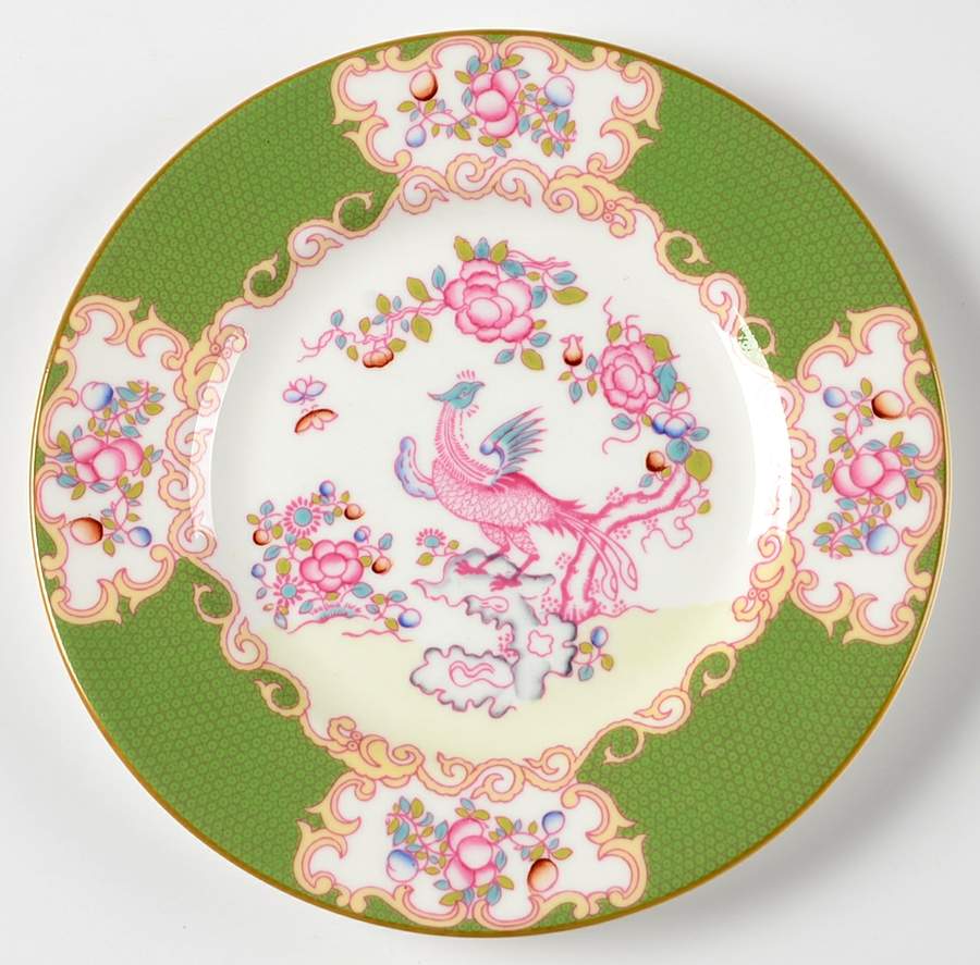Cockatrice Green (Smooth, Wreath Backstamp) Bread & Butter Plate by Minton-1