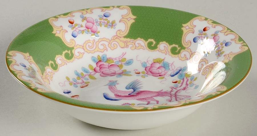 Cockatrice Green (Smooth, Wreath Backstamp) Coupe Cereal Bowl by Minton-1
