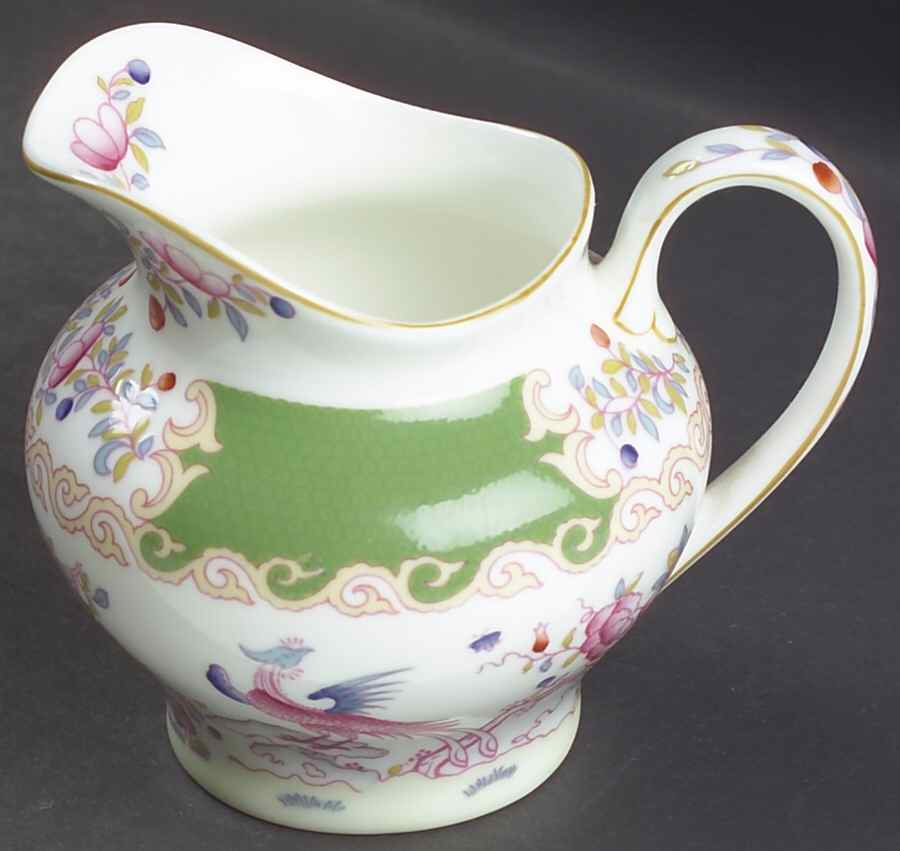 Cockatrice Green (Smooth, Wreath Backstamp) Creamer by Minton-1