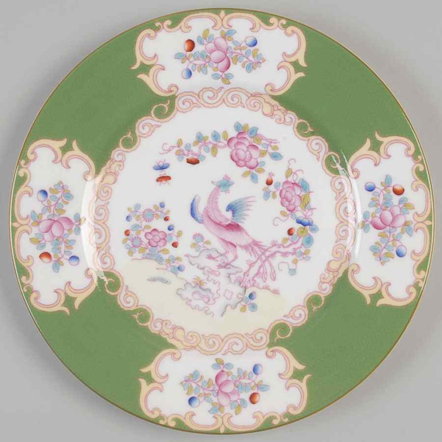 Cockatrice Green (Smooth, Wreath Backstamp) Luncheon Plate by Minton-1