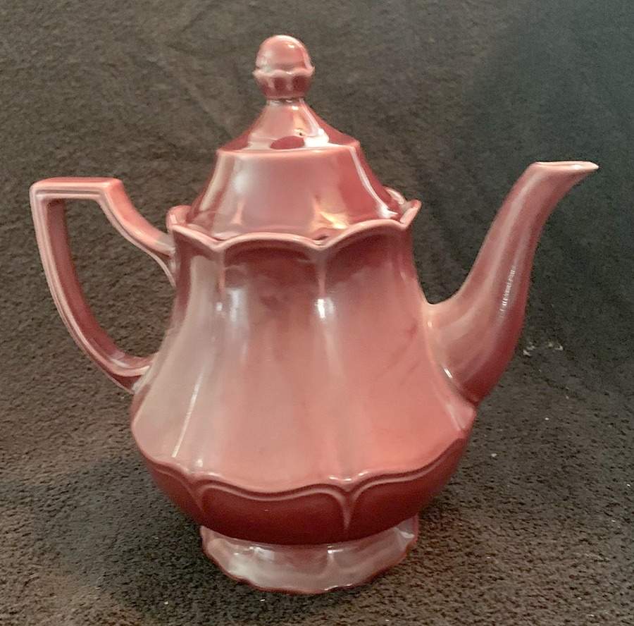 Heirloom Brown Teapot & Lid by J & G Meakin-1