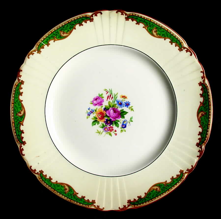 Kathleen Green Dinner Plate by Myott Staffordshire-1