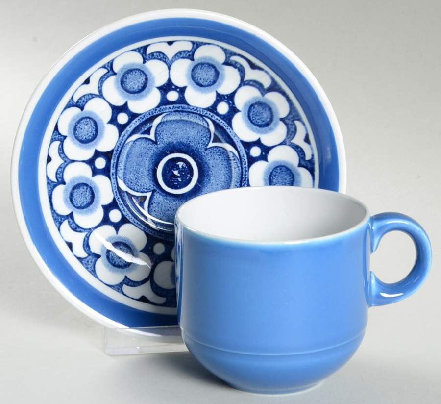 Harmony Flat Cup & Saucer Set by Alfred Meakin-1