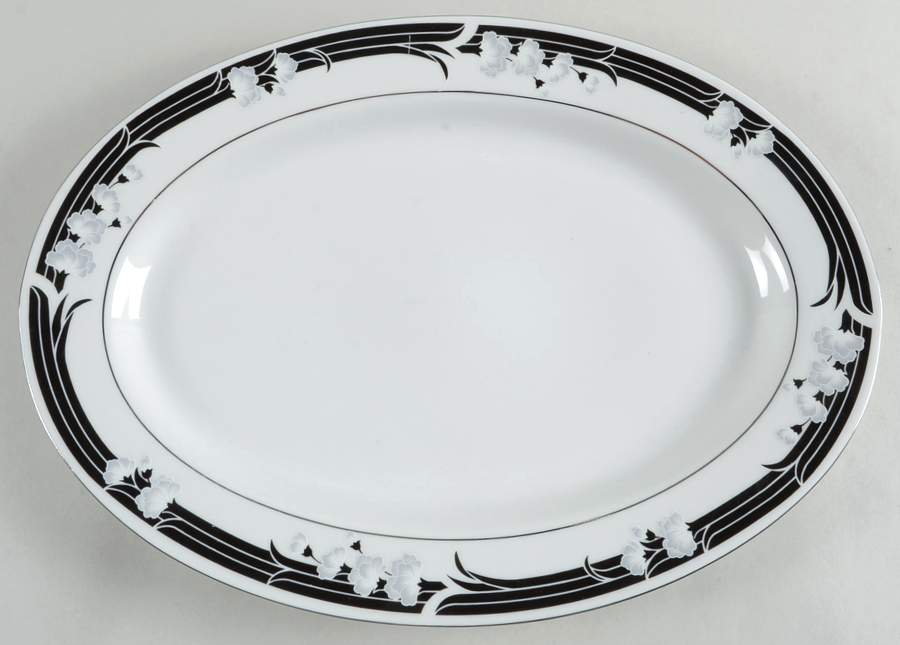 Tuxedo 14" Oval Serving Platter by Majesty-1