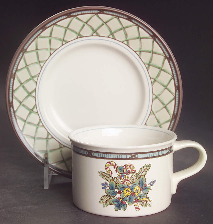 Festive Garden Flat Cup & Saucer Set by Mikasa-1