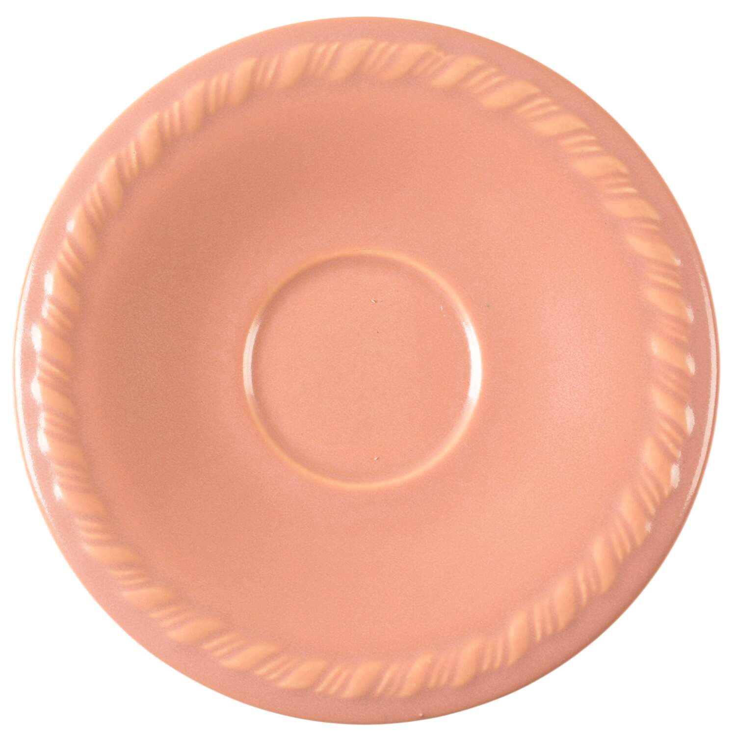 Mission Bell Peach Saucer by Metlox - Poppytrail - Vernon-1
