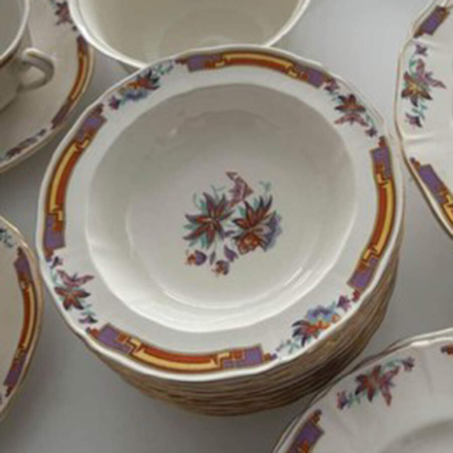 Mea160 Rim Soup Bowl by Alfred Meakin-1
