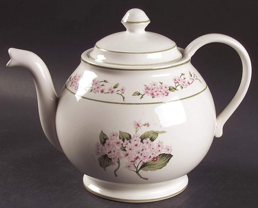 Hydrangea Teapot & Lid by Martha Stewart-1