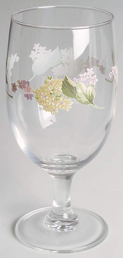 Hydrangea 16 Oz Glassware Goblet by Martha Stewart-1