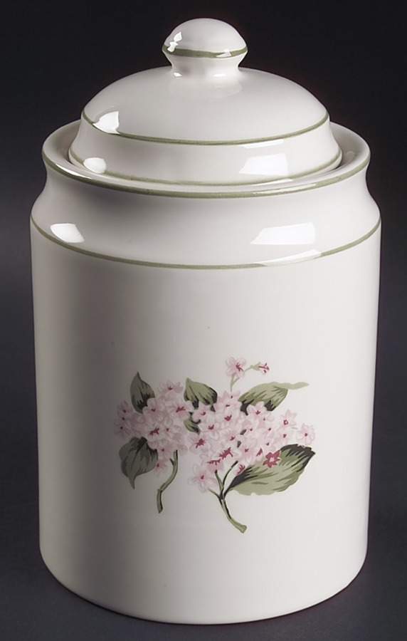 Hydrangea Small Canister & Lid by Martha Stewart-1