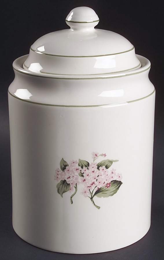 Hydrangea Large Canister & Lid by Martha Stewart-1