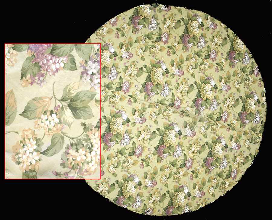 Hydrangea 70" Round Tablecloth by Martha Stewart-1