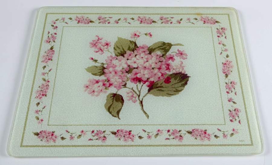 Hydrangea Rectangular Glassware Cutting Board by Martha Stewart-1