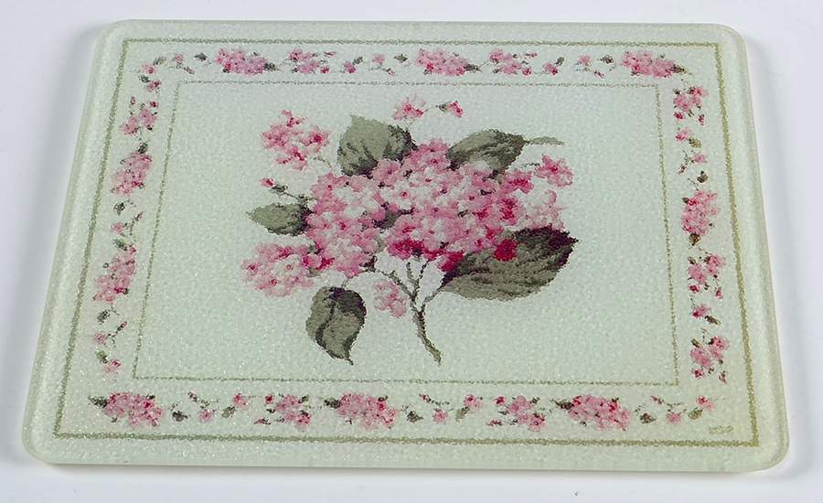 Hydrangea Rectangular Glassware Cutting Board by Martha Stewart-1