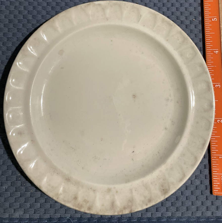 Sculptura White Bread & Butter Plate by Mayer (American)-1