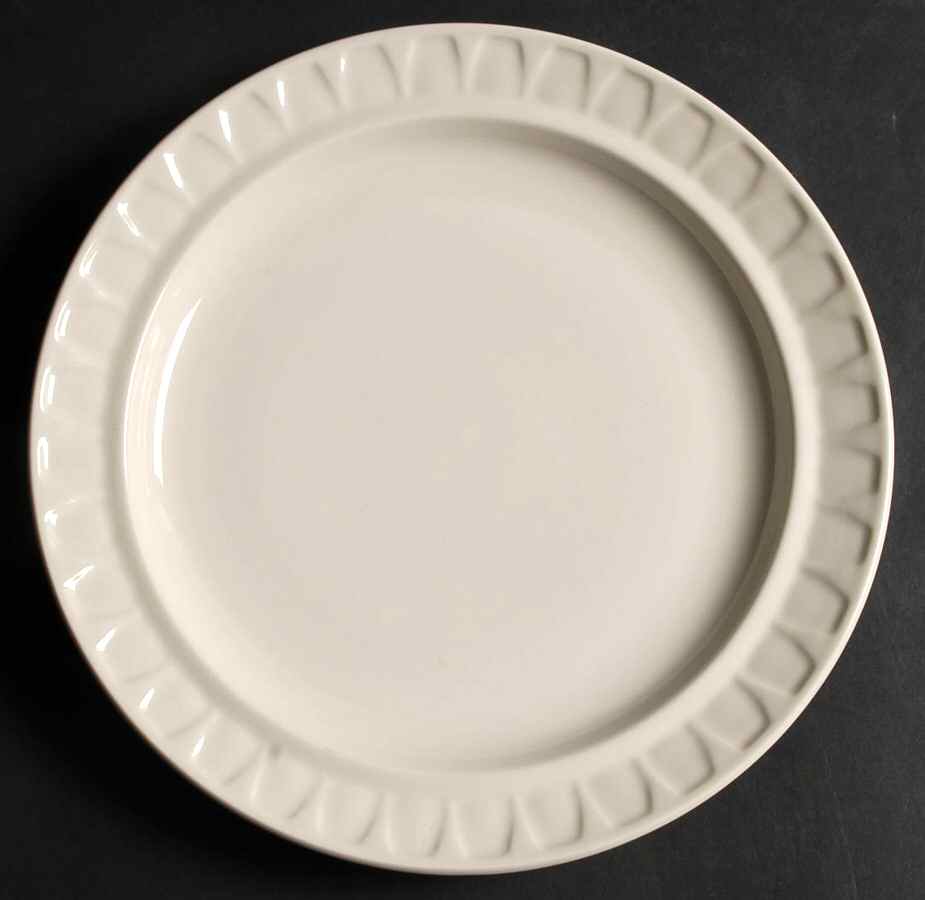 Sculptura White Dinner Plate by Mayer (American)-1