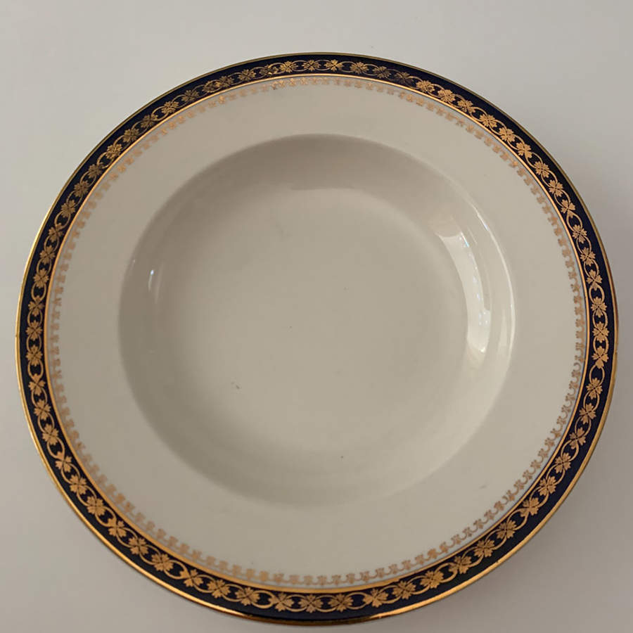 Bleu De Roi 9 Rim Soup Bowl by Alfred Meakin-1