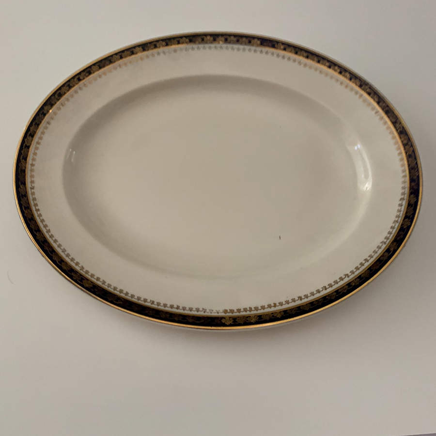 Bleu De Roi 9 14" Oval Serving Platter by Alfred Meakin-1