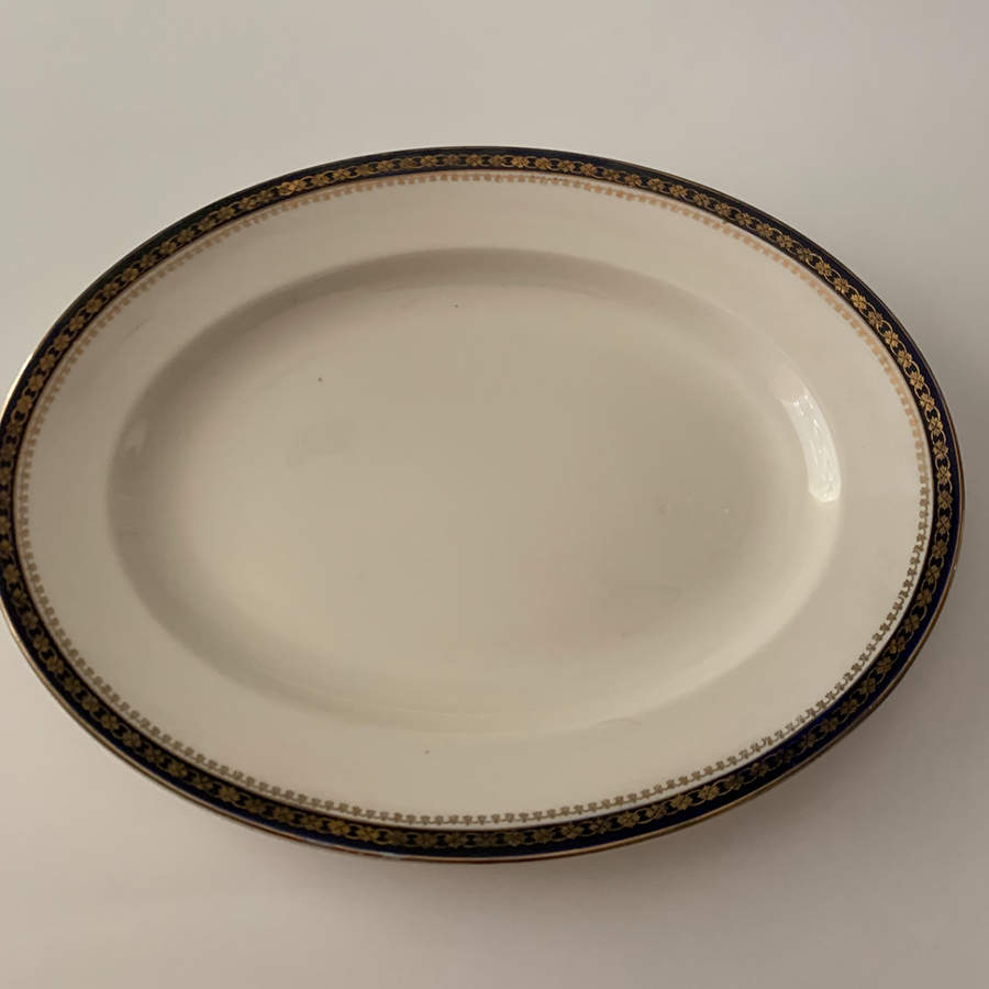Bleu De Roi 9 12" Oval Serving Platter by Alfred Meakin-1