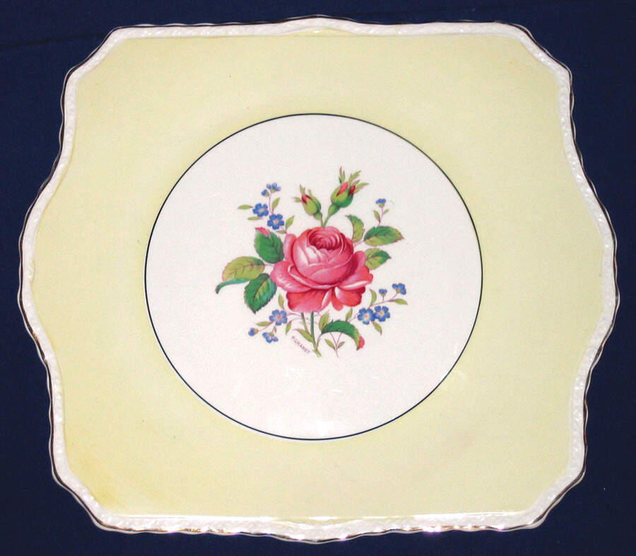 2873 Square Handled Cake Plate by Myott Staffordshire-1