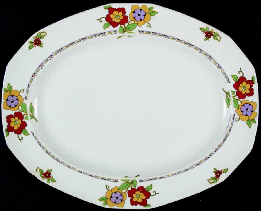 Mea164 12" Oval Serving Platter by Alfred Meakin-1