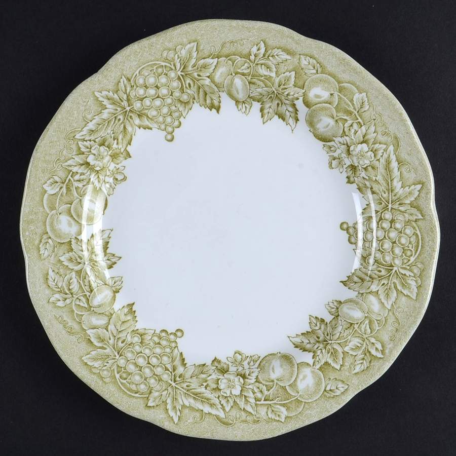 Bountiful Green Bread & Butter Plate by J & G Meakin-1