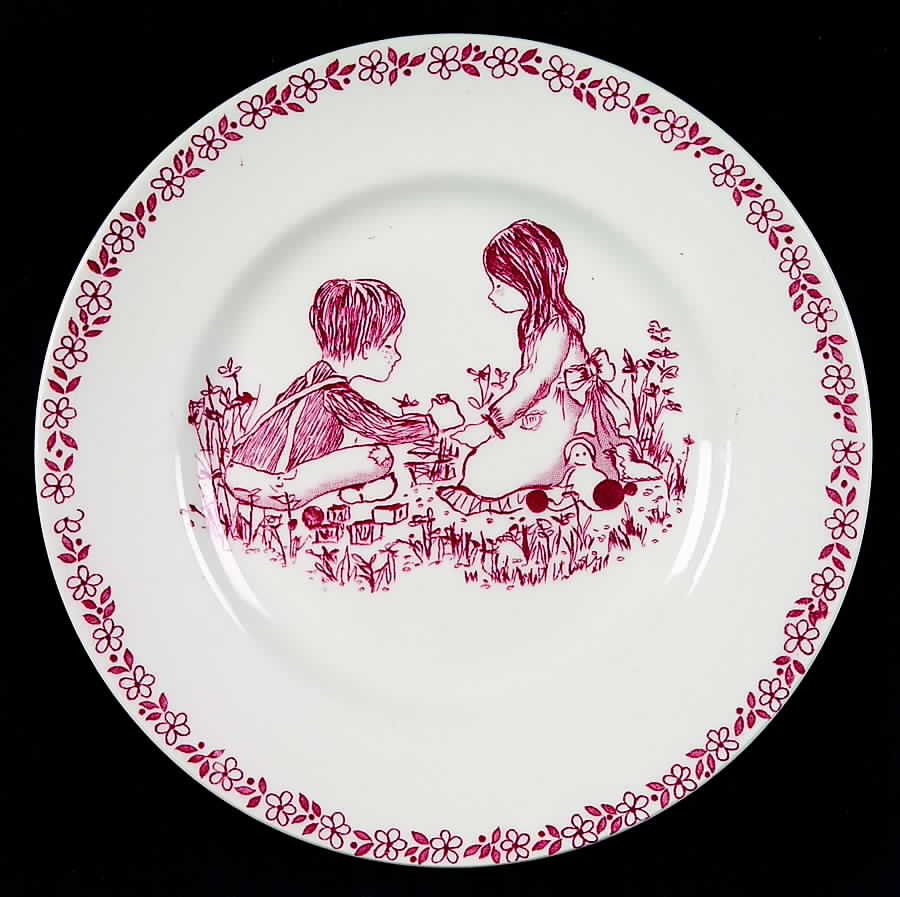MEA85 (Pink) Bread & Butter Plate by Alfred Meakin-1
