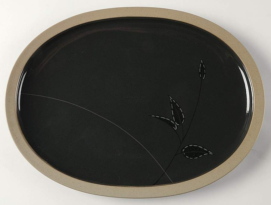Bellaflora 15" Oval Serving Platter by Mikasa-1