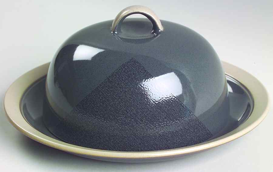 Villagio Charcoal Round Covered Butter by Mikasa-1