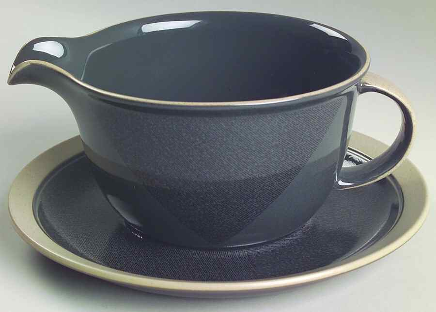 Villagio Charcoal Gravy Boat & Underplate by Mikasa-1