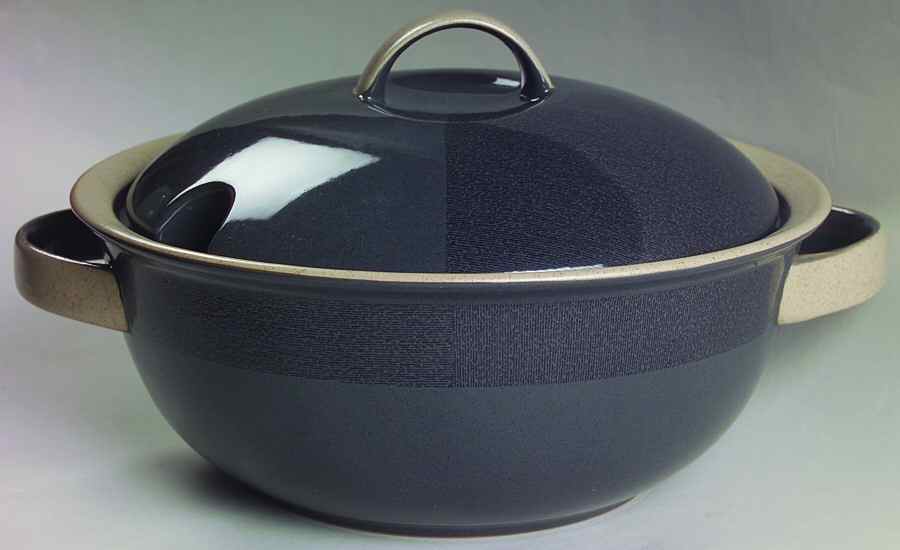 Villagio Charcoal 2 Qt Round Covered Casserole by Mikasa-1