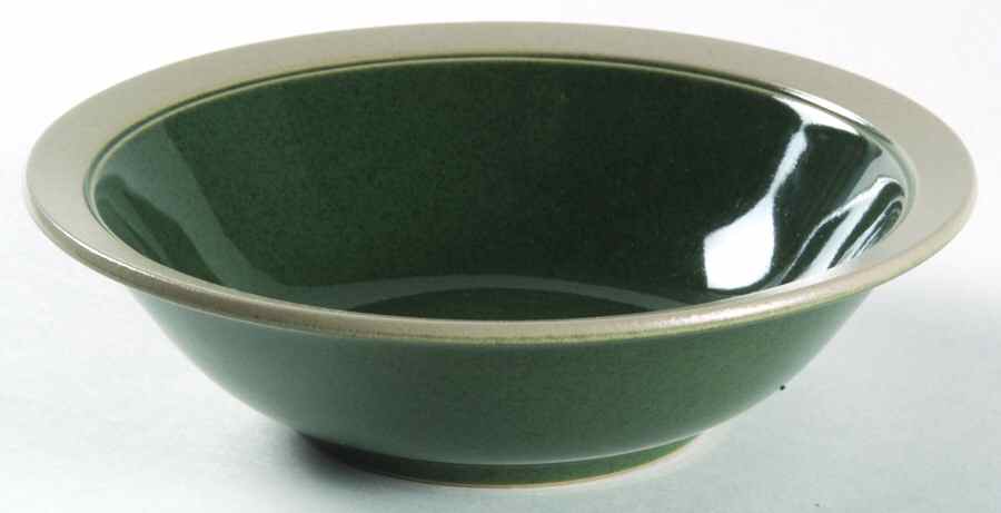Stone Craft Hunter Green Rim Fruit/Dessert (Sauce) Bowl by Mikasa-1