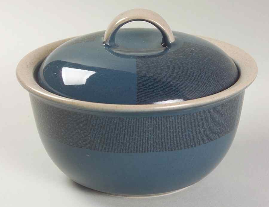 Villagio Blue Sugar Bowl & Lid by Mikasa-1
