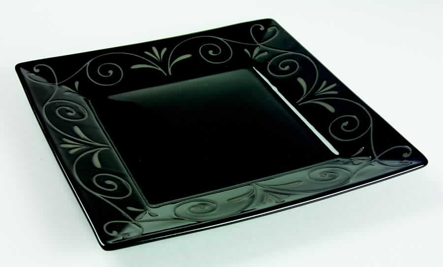 Tuscan Scroll Black Dinner Plate by Mikasa-1
