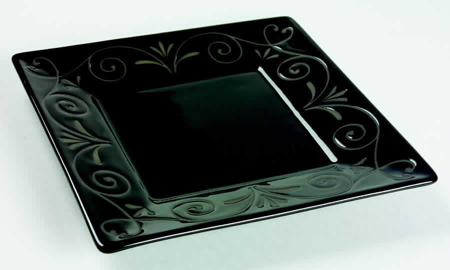 Tuscan Scroll Black Salad Plate by Mikasa-1