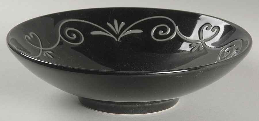Tuscan Scroll Black Fruit/Dessert (Sauce) Bowl by Mikasa-1