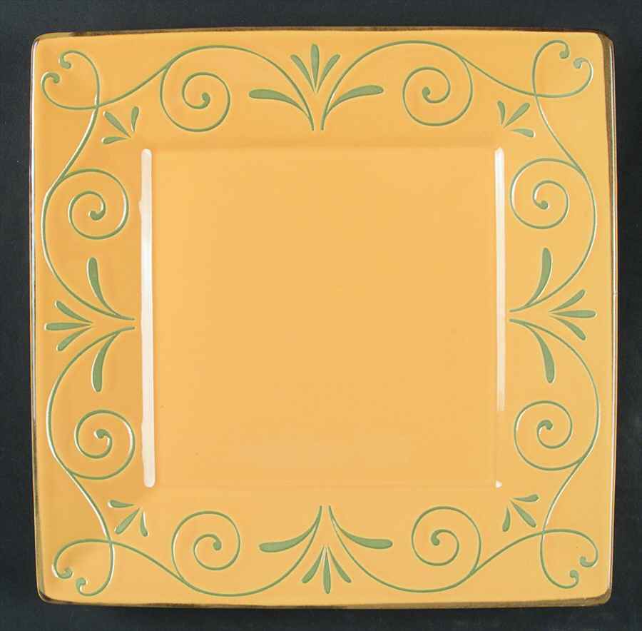 Tuscan Scroll Yellow Dinner Plate by Mikasa-1