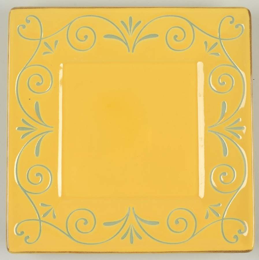 Tuscan Scroll Yellow Salad Plate by Mikasa-1
