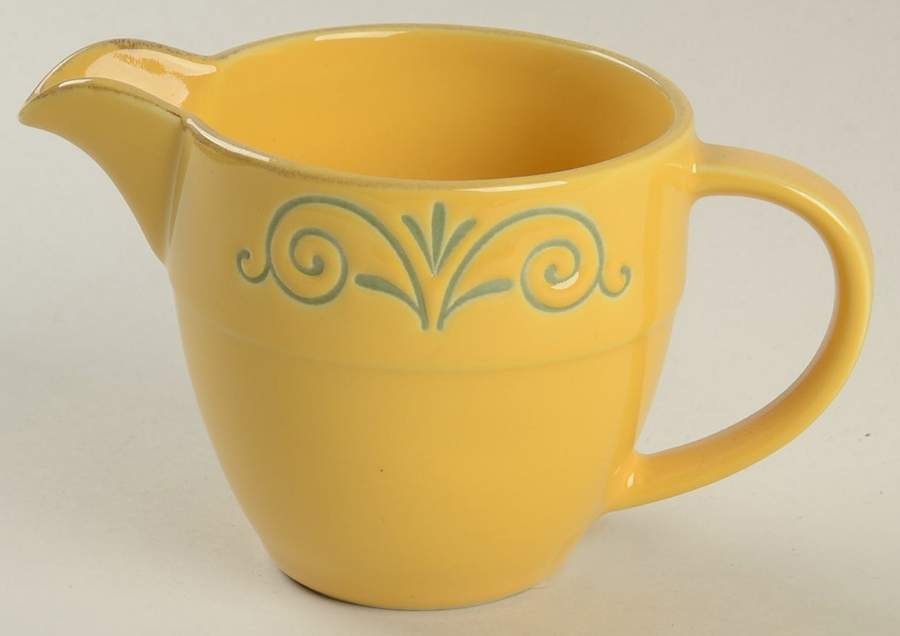 Tuscan Scroll Yellow Creamer by Mikasa-1