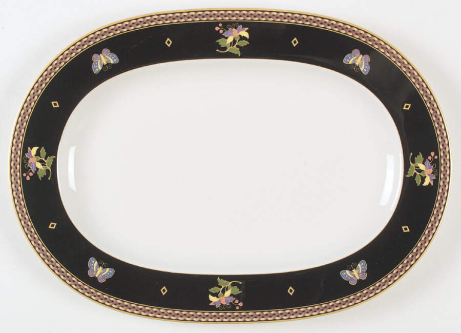 Papillon 15" Oval Serving Platter by Mikasa-1