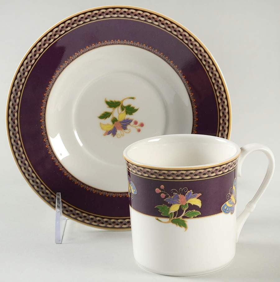 Papillon Flat Cup & Saucer Set by Mikasa-1