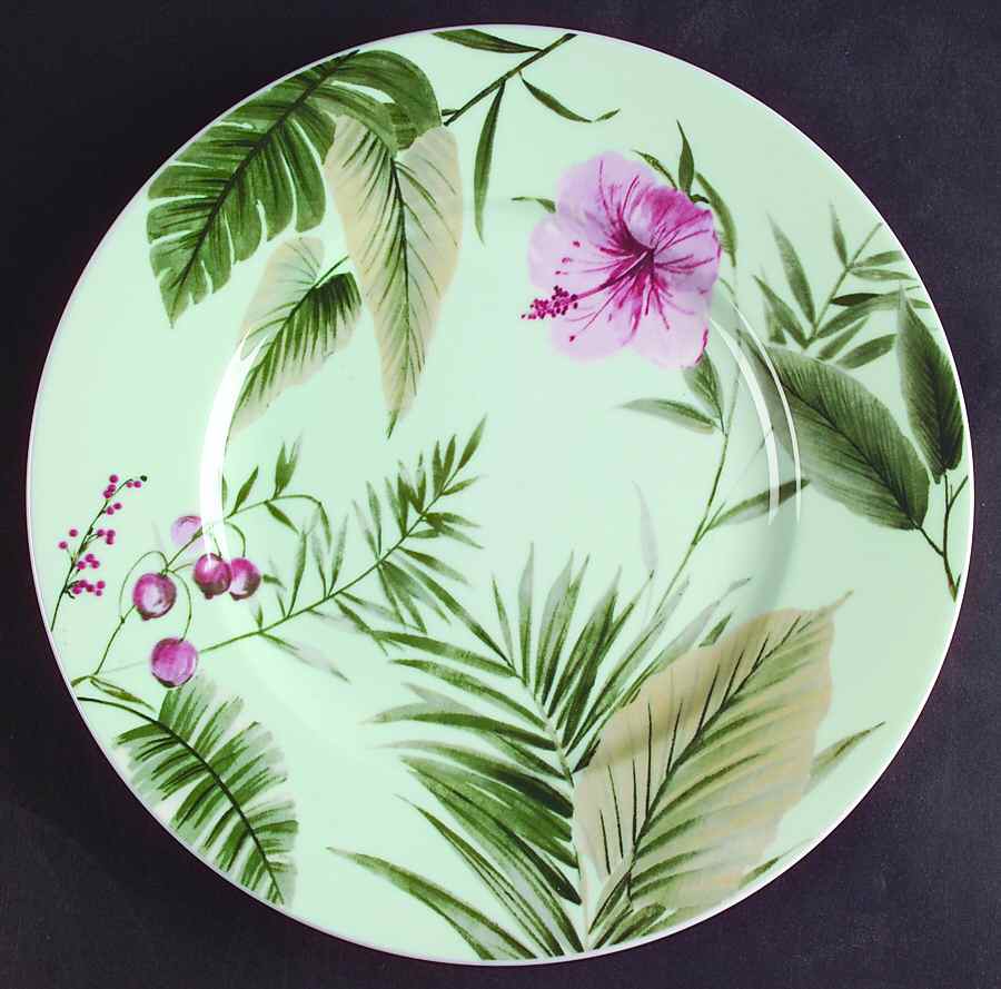Tropical Garden Turquoise Salad Plate by Mikasa-1