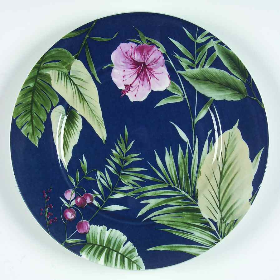 Tropical Garden Blue Salad Plate by Mikasa-1