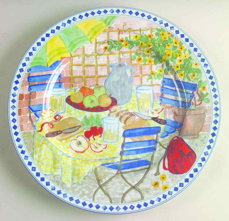 Country Chateau Fruit 12" Chop Plate (Round Platter) by Mikasa-1