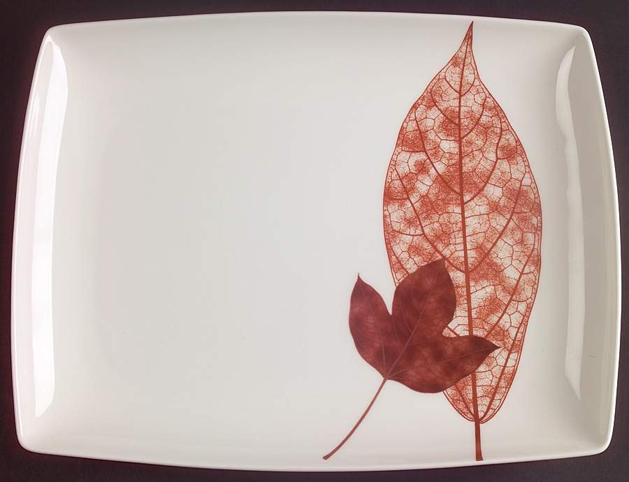 Leaf Montage 13" Rectangular Serving Platter by Mikasa-1