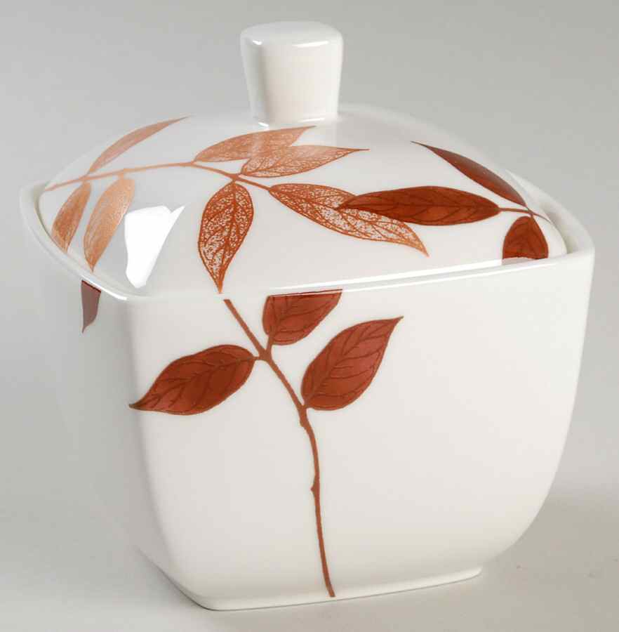 Leaf Montage Sugar Bowl & Lid by Mikasa-1