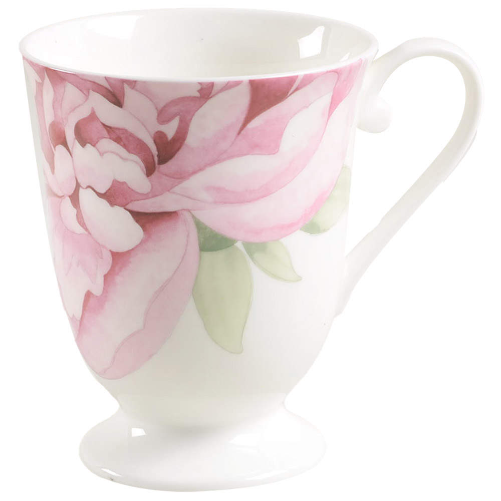 Peony (AK049, Elite Bone) Footed Mug by Mikasa-1