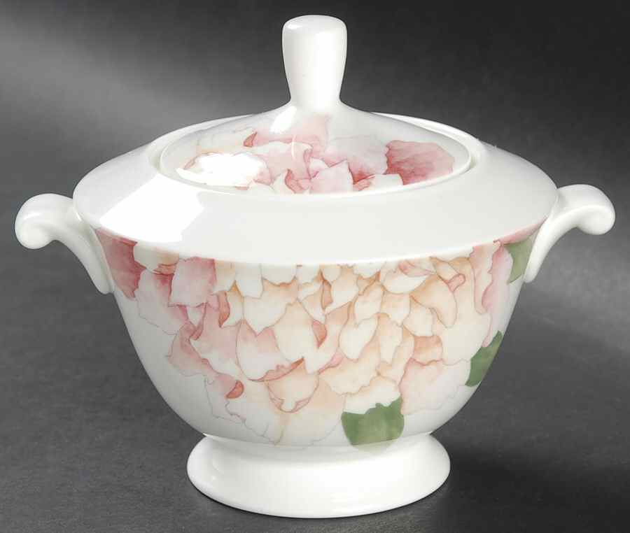 Peony (AK049, Elite Bone) Sugar Bowl & Lid by Mikasa-1