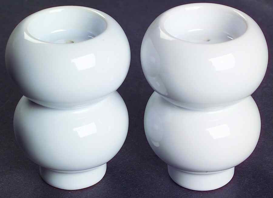 UFO White Salt & Pepper Set by Mikasa-1